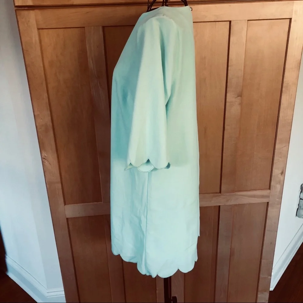 Tobi Mint Green Scalloped Shift Dress Size Small - Picture 5 of 12